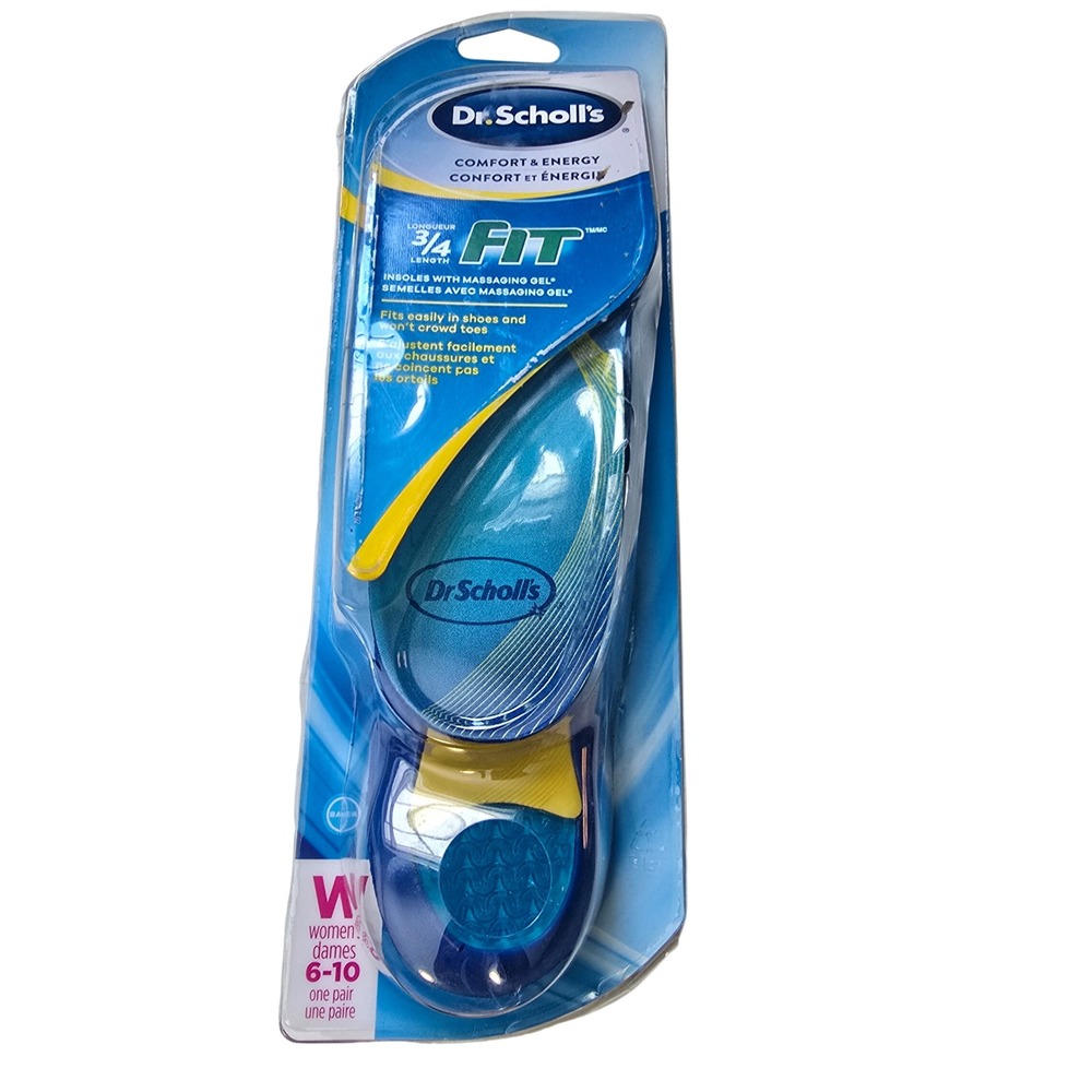 🆕️Dr Scholls Comfort & Energy Fit 3/4 Length‎ Insoles Womens 6-10 Massaging Gel